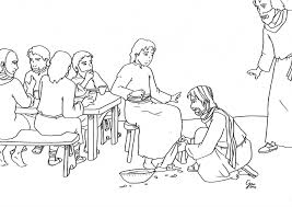 Teach kids that jesus wants us to love others as he loves us. Jesus Washing Feet Coloring Page Free Coloring Library