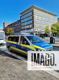 german police van at the main bus