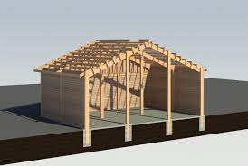 post frame structure construction