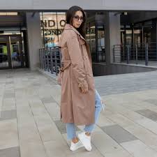 Light Brown Trench Coat With Ons