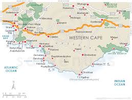 Map Of The Overberg South Africa Map