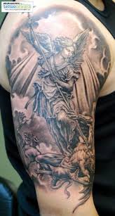 El arcángel le dijo a la religiosa que él desea ser honrado mediante la recitación de nueve salutaciones. Angel Tattoos St Michael Tattoo Image Tattooing Tattoo Designs Archangel Tattoo St Michael Tattoo Angel Tattoo Designs