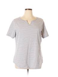 Details About Jms Collection Women Gray Short Sleeve T Shirt 2 X Plus