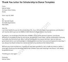 thank you letter for scholarship