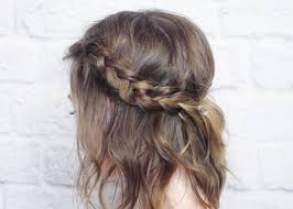 If you have short hair and you are looking for a new style, then why not think of braids. Messy Braided Crown For Shorter Hair Tutorial Wonder Forest