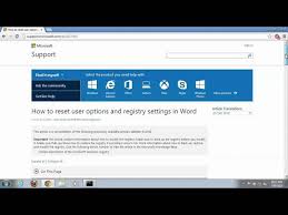 reset microsoft word on windows 7