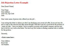 Best responses to a job rejection sample resume format