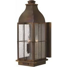 large rustic brass outdoor wall lantern