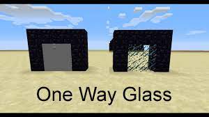minecraft one way glass walls in