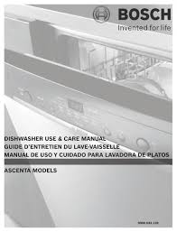 All bosch features are uniquely designed to offer peace of mind and how can i save money on dishwashing? Bosch Ascenta Use Care Manual Pdf Download Manualslib