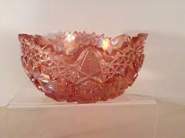 Vintage Iridescent Pink Carnival Glass