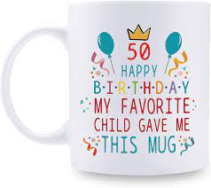 50th birthday mug for mom dad
