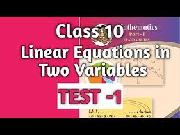 Class 10 Linear Equations In Two