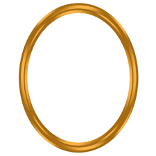 golden oval frame png transpa