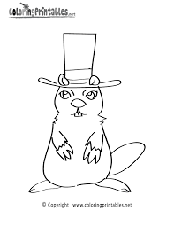 Coloring pages for learning numbers and colors for preschool and kindergarten. Free Printable Groundhog Day Coloring Page