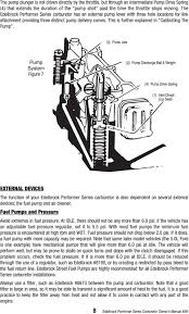Performer Series Carburetor Owner S Manual For These