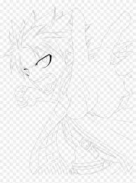 A coloring page full of characters ! Cute Anime Girl Coloring Pages Natsu Dragneel Lineart Clipart 1101646 Pikpng