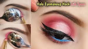 viral spoon eyeshadow hack halo