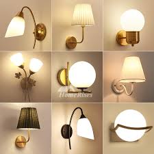 Indoor Wall Sconces Spherical Glass Lampshade Small Gold Black White Ball Wall Art Reading Light