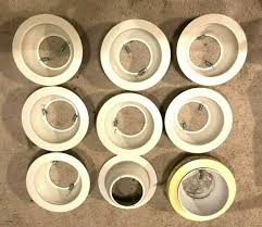 6 Inch Recessed Can Light Trim White Black Trim 9 Pack For Sale Online