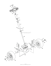 parts diagram for steering front axle