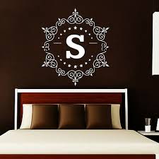 wall decals monogram decal initial