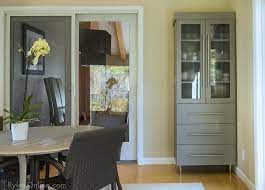 Modern Dining Hutch Etched Glass
