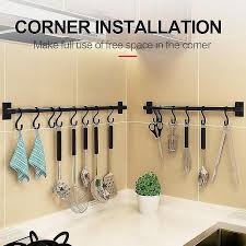 Kitchen Hanging Rack With Hooks Wall