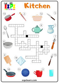 kitchen crossword 2 ezpzlearn com