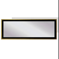 Elongated Golden Wall Mirror Luxe