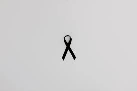 black ribbon on white background free