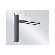 The blanco linus, with an activated dual spray mode and a unique right. Blanco Linee S Kitchen Faucet 518804 Extendable Silgranit Look Rock Gray Chrome