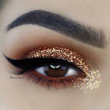gold glitter eye makeup musely