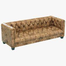 savoy leather sofa 3d model