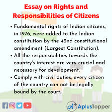essay on rights and responsibilities of