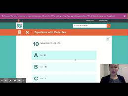 Equations With Variables Quiz