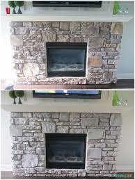 Gray Washed Stone Fireplace Tutorial