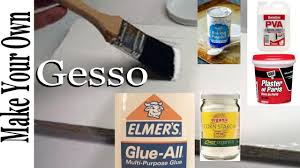 make homemade gesso acrylic painting