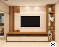 black wooden tv unit for home living