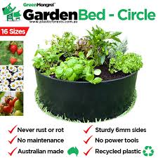 garden bed recycled plastic circle aus