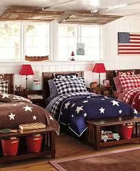 cool red white blue bedroom ideas in
