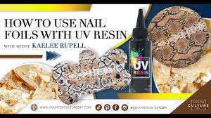 how to use nail foils with uv resin