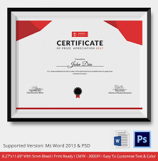 45 Award Certificate Templates Word Psd Ai Eps Vector Free