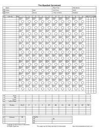 21 baseball score sheet page 2 free