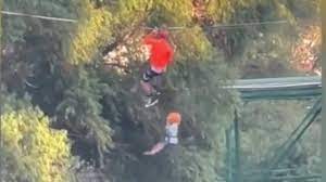 On camera, 6-year-old boy plunges 40 feet after harness fails during zip- lining | World News - Hindustan Times