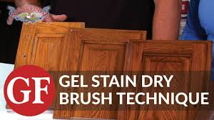 How To Gel Stain Kitchen Cabinets Using Dry Brush Technique