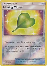 Check spelling or type a new query. Amazon Com Missing Clover 129 156 Uncommon Reverse Holo Sun Moon Ultra Prism Toys Games
