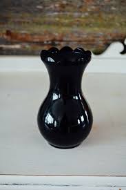 Vintage Amethyst Black Vase With