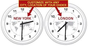 Custom Wall Clock World Globe Time