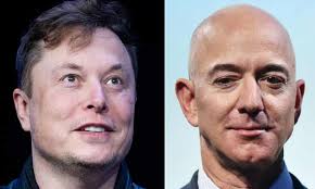 Jeff bezos will be flying to space on the first crewed flight of the new shepard, the rocket ship made by his space company, blue origin. The Tech Billionaire Space Race Who Is Jeff Bezos Up Against Space The Guardian